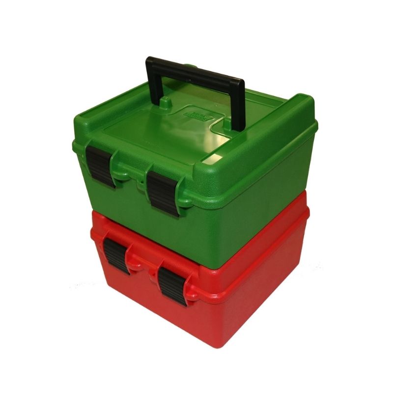 GREEN 100 Round 38 / 357 MTM PLASTIC AMMO BOXES 4 FREE SHIPPING 