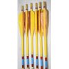USED-CRESTED WOOD ARROWS W/BODKIN BDHD YL/BR