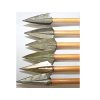 USED-CRESTED WOOD ARROWS W/BODKIN BDHD YL/BR