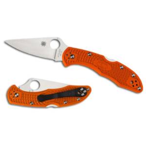 SPYDERCO DELICA 4 LIGHTWEIGHT ORANGE FLAT GROUND O