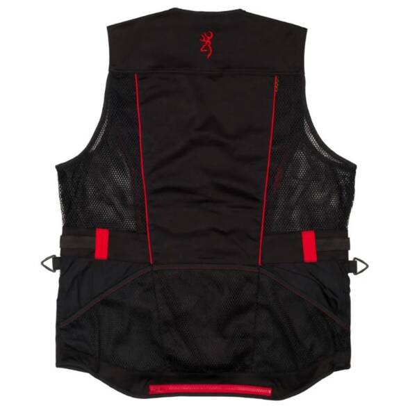 BROWNING ACE VEST BLK/RED RH SM