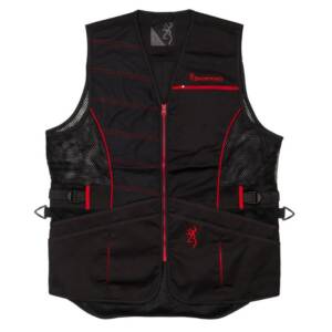 BROWNING ACE VEST BLK/RED RH SM