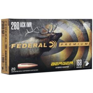 FEDERAL POWER-SHOK .280 ACKLEY IMP 168gr HYBRID