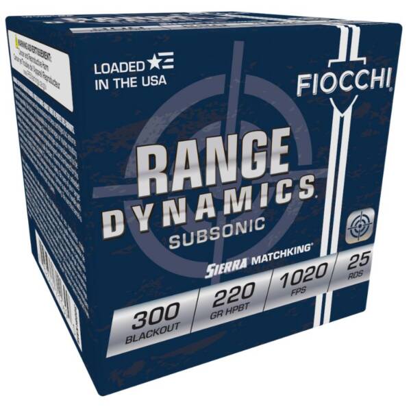 FIOCCHI RANGE DYNAMIC .300 BLKOUT 220gr HPBT MK