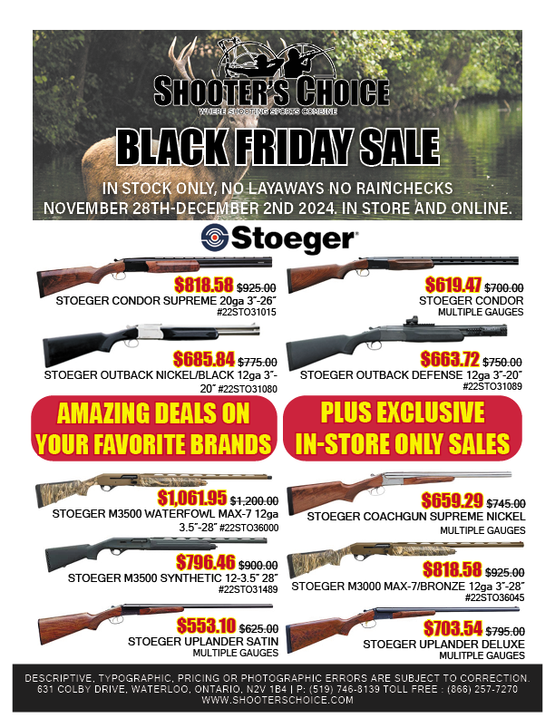 Black Friday 2024 Flyer Shooter's Choice Pro Shop