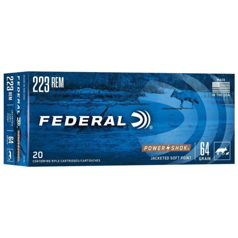 FEDERAL POWER-SHOK .223 REM 64gr JSP