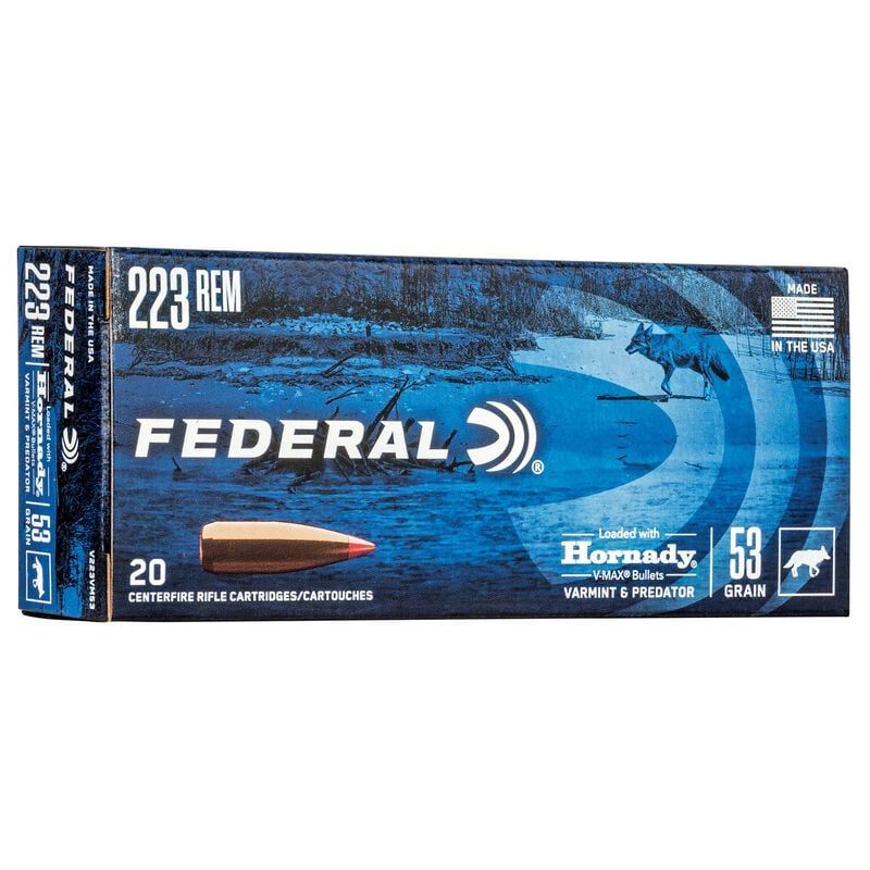 FEDERAL VARMINT & PREDATOR .223 REM 53gr V-MAX