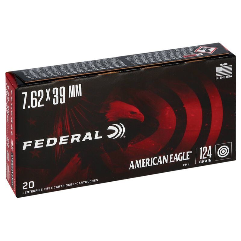 AMERICAN EAGLE 7.62x39 124gr FMJ