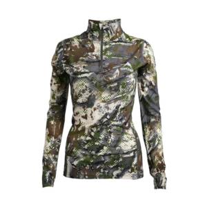 SKRE WOMENS KAIBAB MERINO TOP SUMMIT CAMO LRG