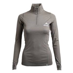 SKRE WOMENS KAIBAB MERINO TOP ASH BROWN LRG