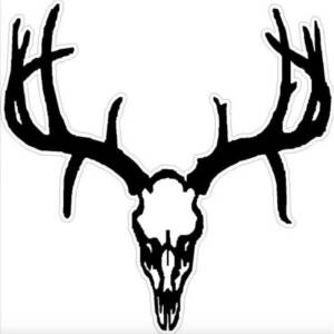 ONE STRINGER DECAL DEER SKULL CUTOUT